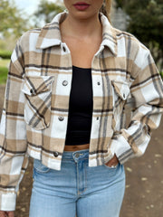 Plaid Cropped Jacket