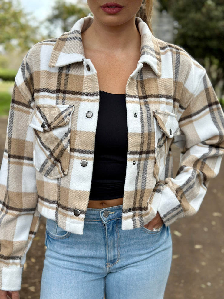 Plaid Cropped Jacket