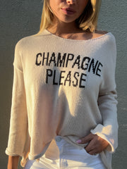 ‘Champagne Please’ Knit Sweater