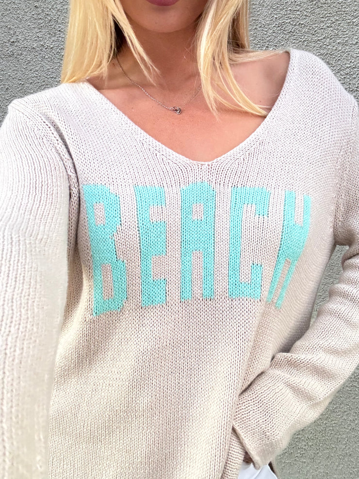 ‘BEACH’ Knit Sweater