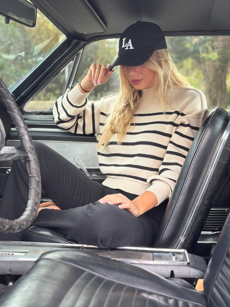 Classic Striped Turtleneck