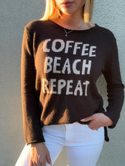 ‘Beach-Coffee-Repeat’ Knit Sweater