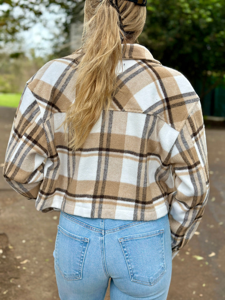 Plaid Cropped Jacket