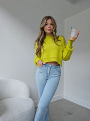 Lucky Catch Sweater In Green