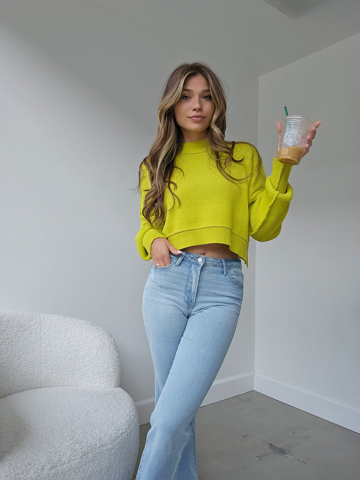 Lucky Catch Sweater In Green